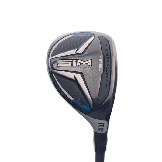 Used TaylorMade SIM Max 3 Hybrid / 19 Degrees / X-Stiff Flex